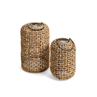 Solar Lantern Braided Grass