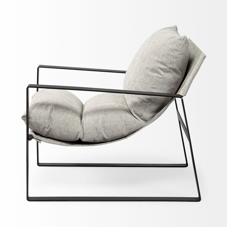Mercana Julia Frosted Gray Sling Armchair