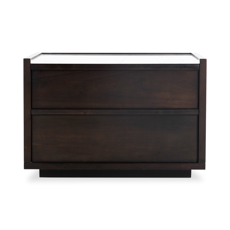 Nightstand Ashcroft - Black and marble