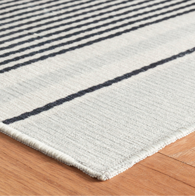 Gunner Stripe washable rug - Gray