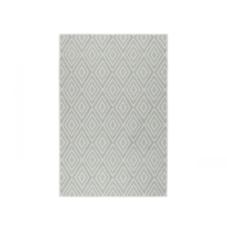 Diamond washable rug - White/Platinum