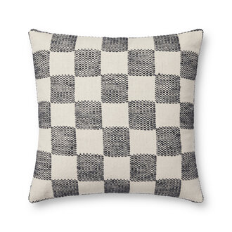 Loloi Rugs Black Check Pillow