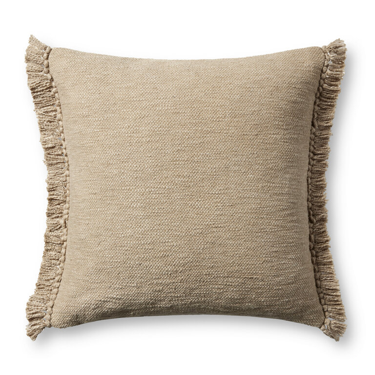 Loloi Rugs Magnolia Home Beige Fringes Pillow