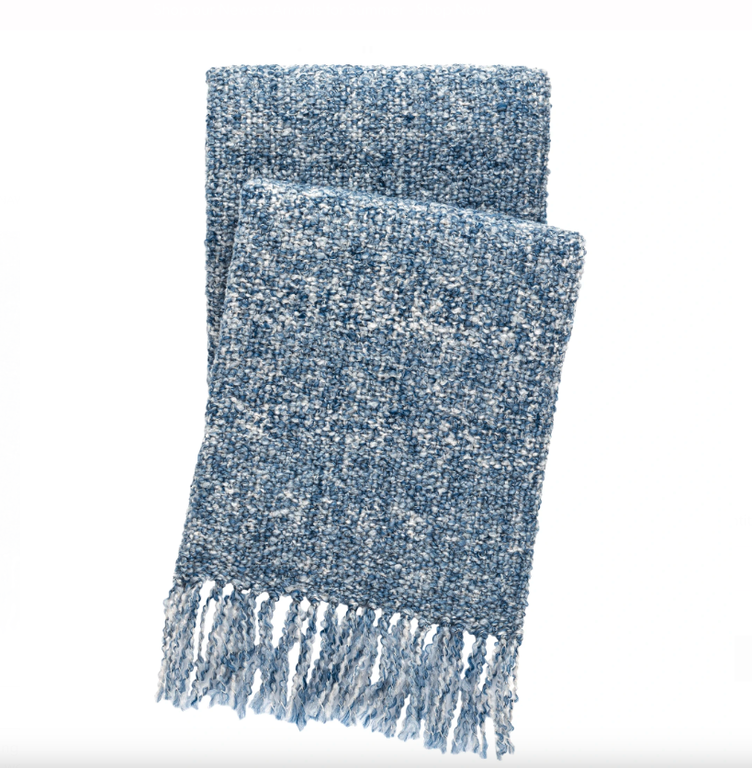 Boucle Navy Throw