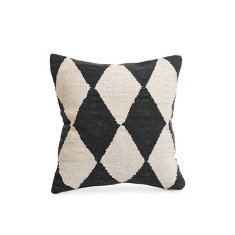 Coussin tissé Diamant Noir
