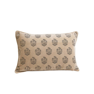 Coussin Velour imprimé block