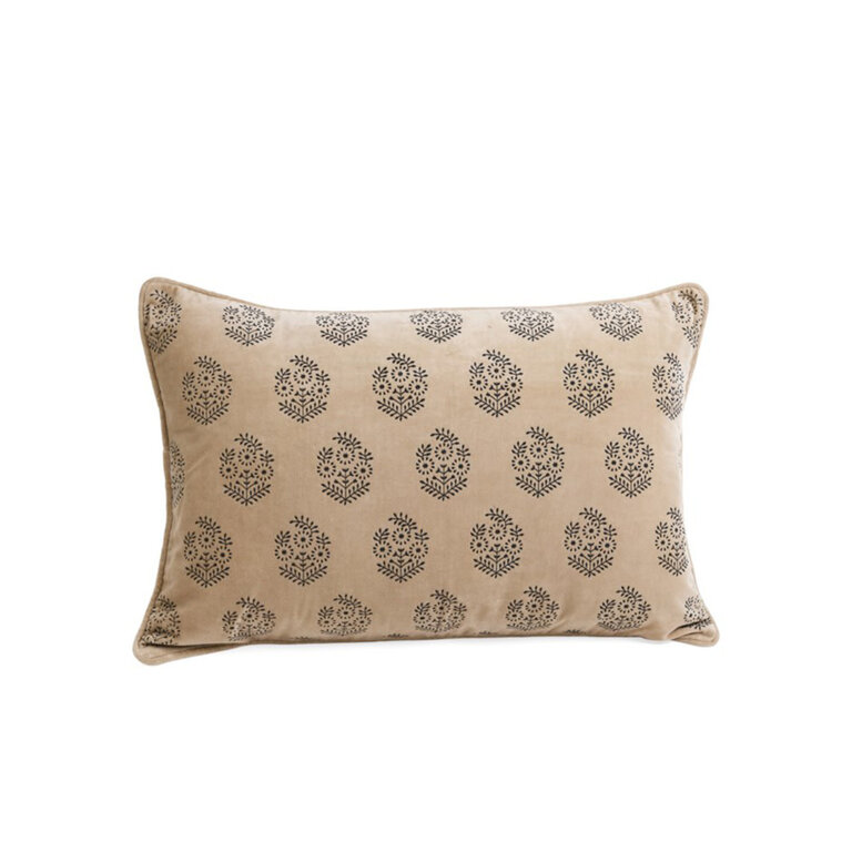Block printed Velvet Pillow
