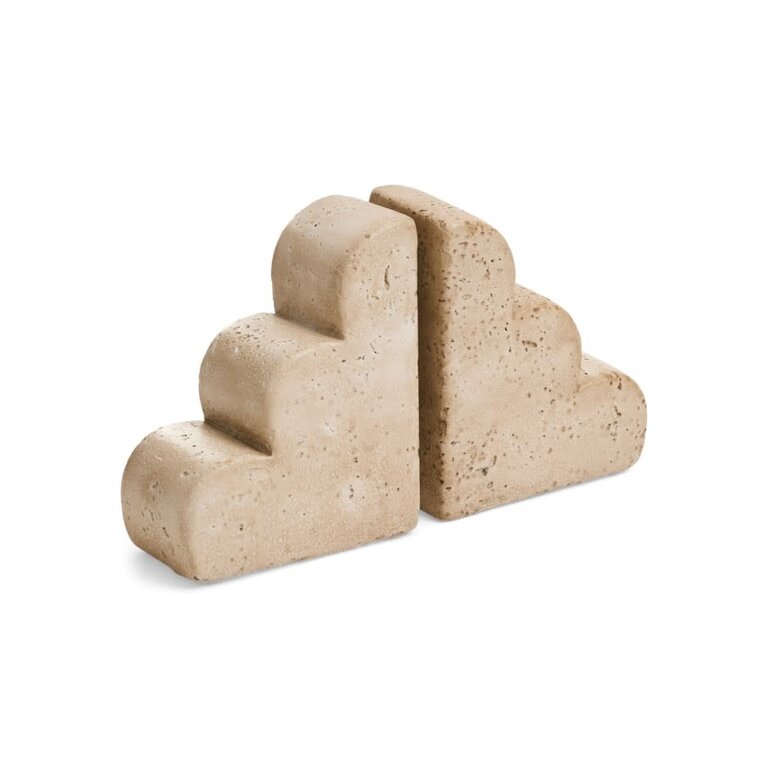 Bookends - Travertine Look