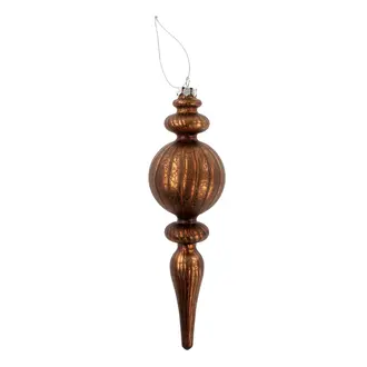 Glass Spindle Ornament - Brown