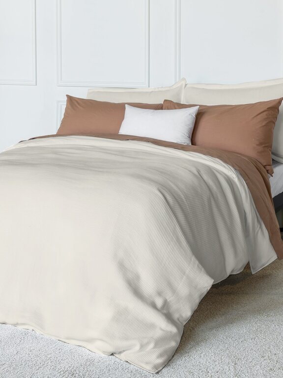 Sophia Corduroy Cotton Duvet Cover - Oatmeal - King