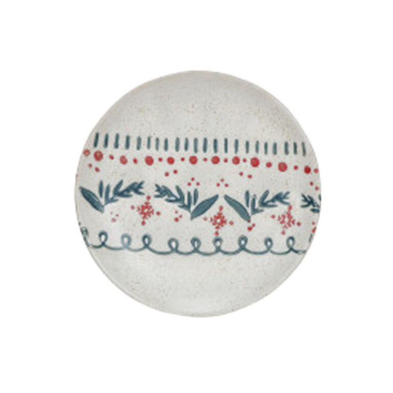 Assiette imprimé vintage - Marine