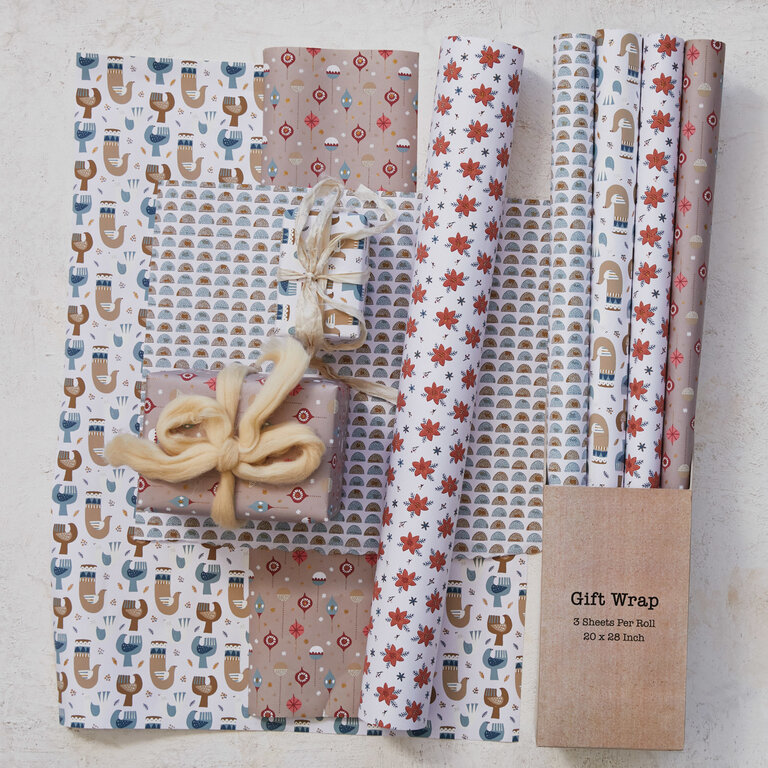 Papier d'emballage motif floral