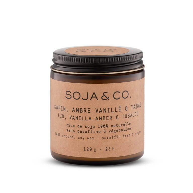 SOJA&CO Candle - Fir, Vanilla Amber + Tobacco