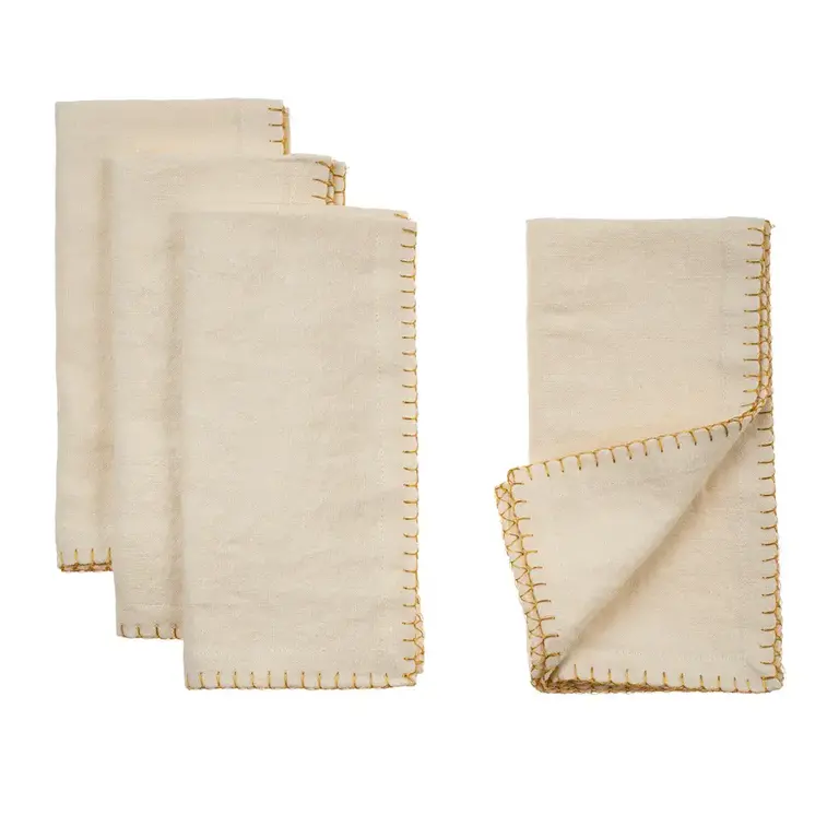 Napkins - Gold stitching