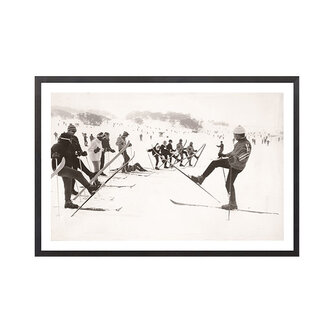 Celadon Art Cadre " Ski Instruction C. 1966 "