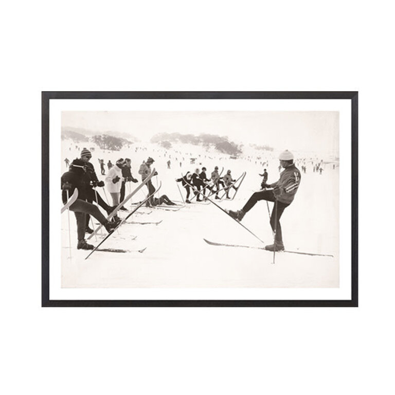 Celadon Art Cadre " Ski Instruction C. 1966 "