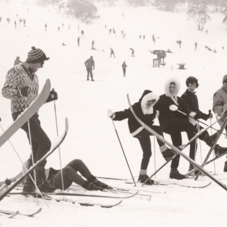 Celadon Art Cadre " Ski Instruction C. 1966 "