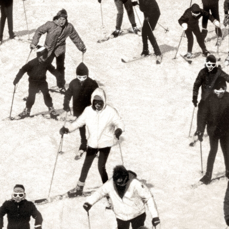 Celadon Art Frame "Ski Vacation II, C. 1960"