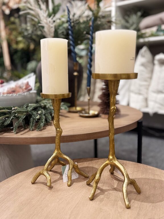 Golden Branch Pillar Holder