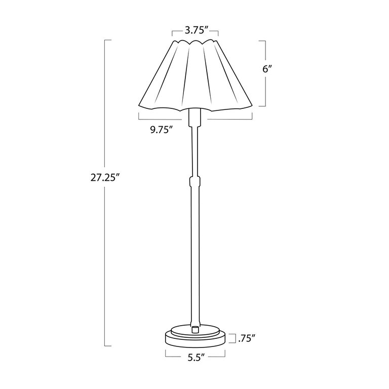 Polly Table Lamp - Blackened Brass