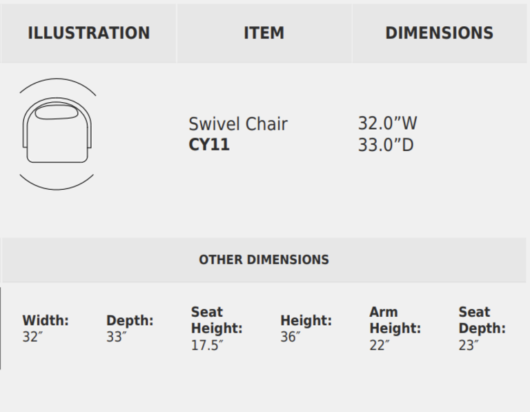 Romano Sofa Calypso Swivel Chair