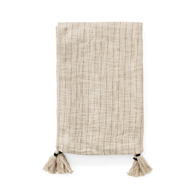 Owl Fringed Throw - Acrylic