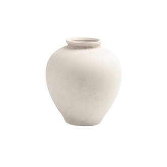 White Terracotta Vase - 8.75"
