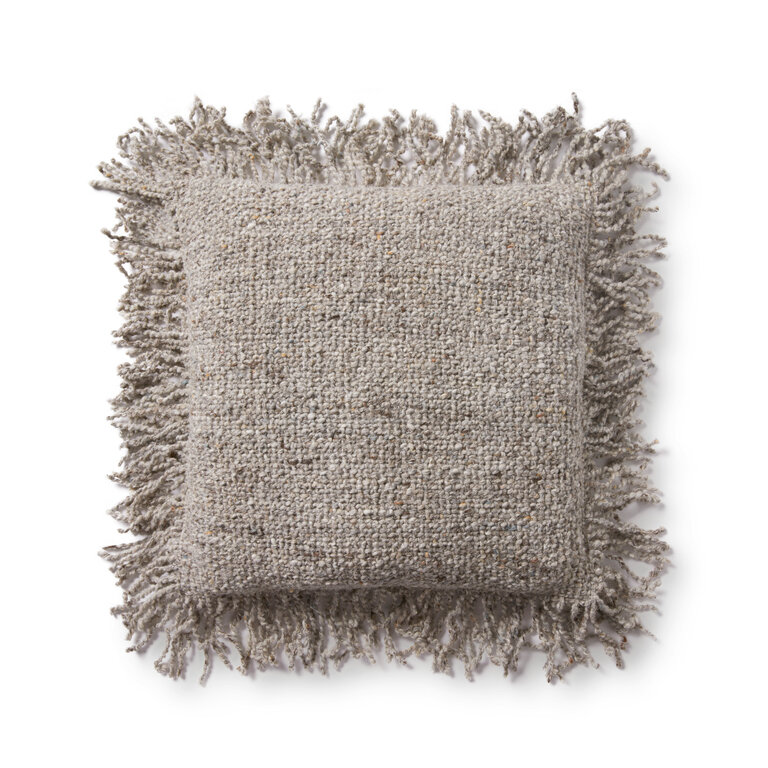 Loloi Rugs Coussin Bondi à franges - Beige