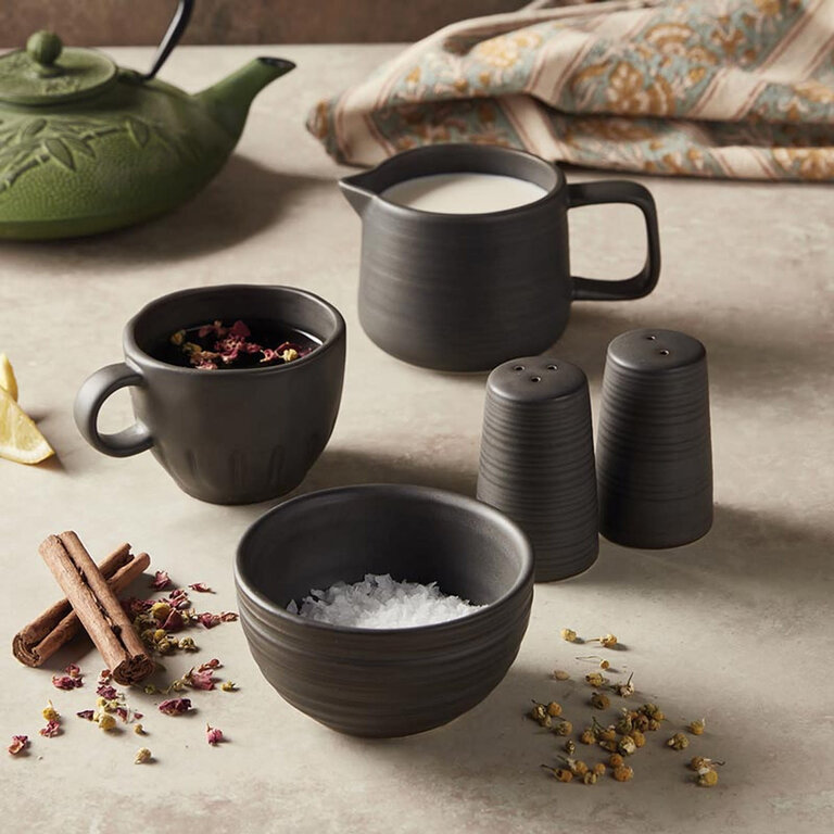 47th & Main Stoneware salt and pepper shakers