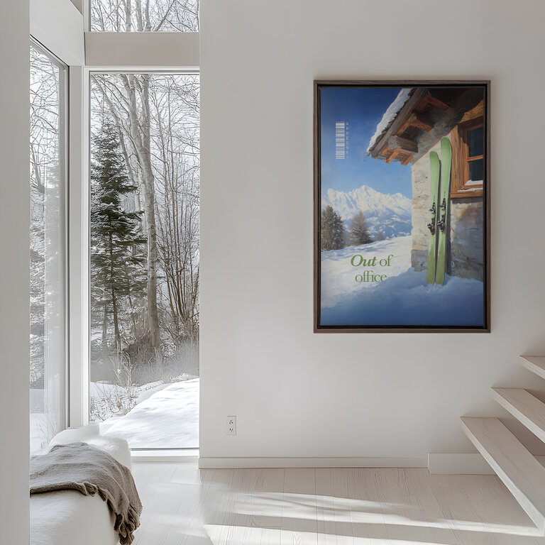 Oleka Framed canvas "Out of office"