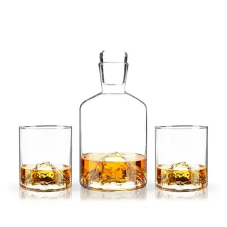 Viski Mountain Decanter and Glasses Set