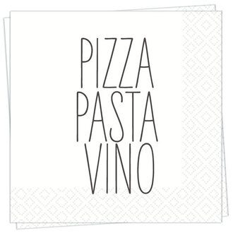Twilight Collection Paper Napkin - Pizza, Pasta, Vino