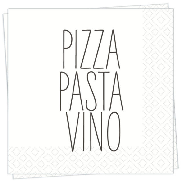 Twilight Collection Napkin de papier - Pizza, Pasta, Vino