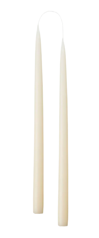 Ens. de 2 Bougies Danoise 14" - Blanc cassé