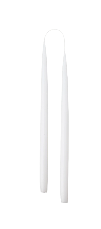 Ens. de 2 Bougies Danoise 14" - Blanche