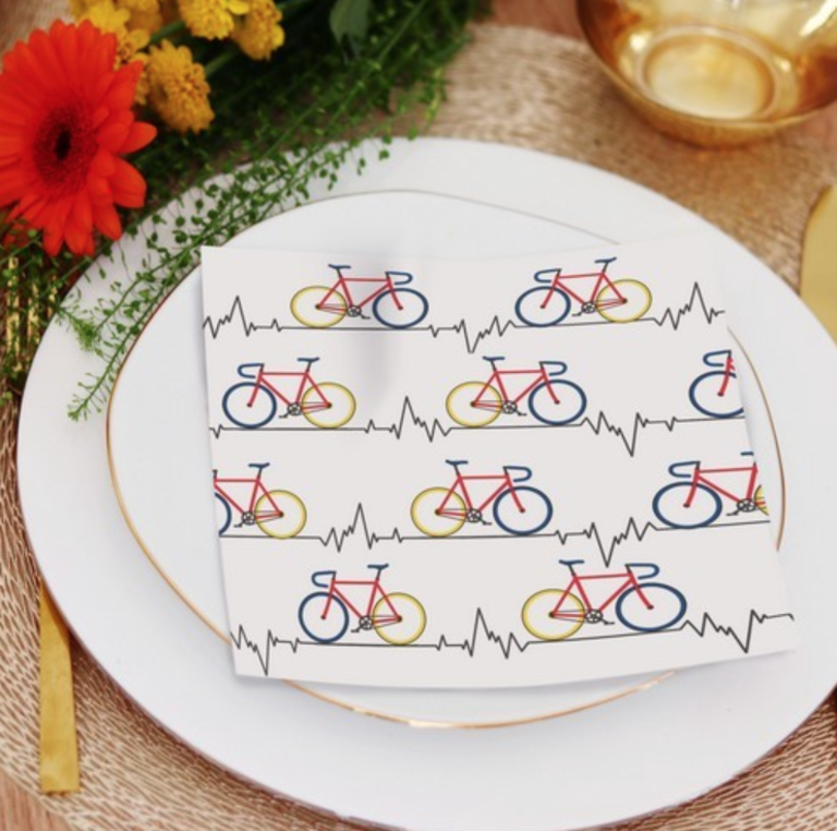 Twilight Collection Paper Napkin - Bicycles