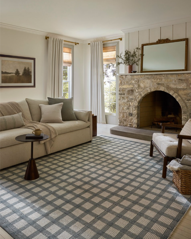 Loloi Rugs Ryder Rug - Blue/ Ivory