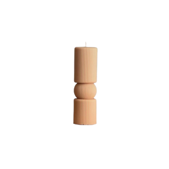 Roman Ribbed Pillar Candle