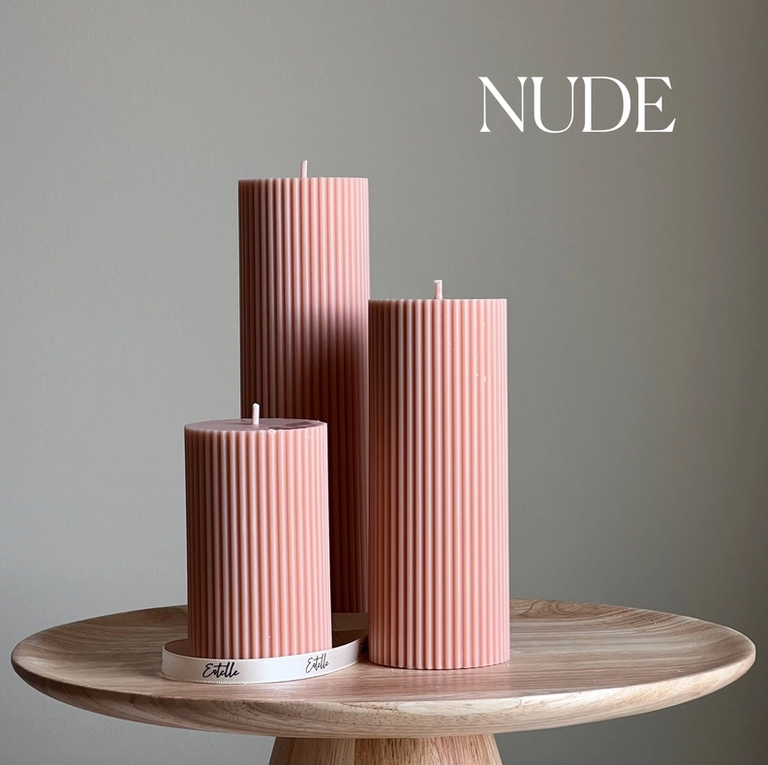 Geometric Pillar Candle