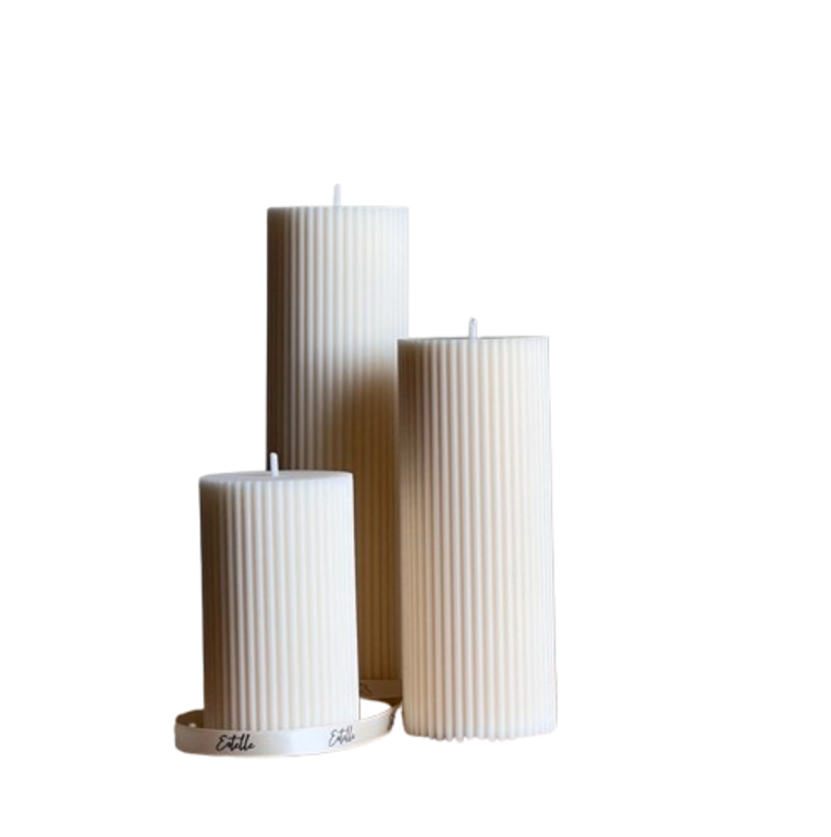 Geometric Pillar Candle