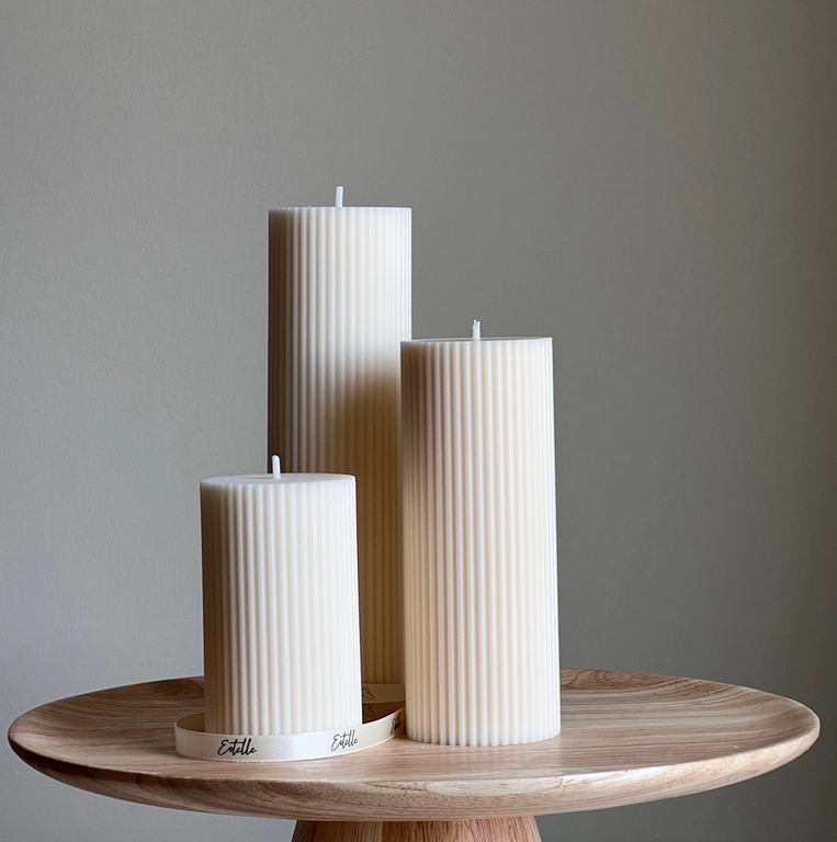 Geometric Pillar Candle
