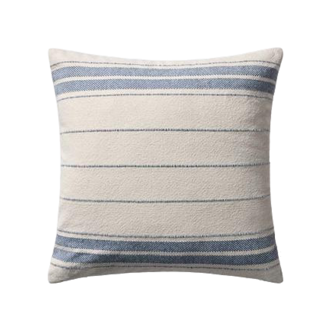 Magnolia Home by Joanna Gaines X Loloi Coussin Magnolia Home - Naturel/Bleu