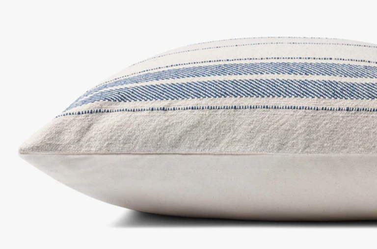 Magnolia Home by Joanna Gaines X Loloi Magnolia Home Cushion - Natural/Blue