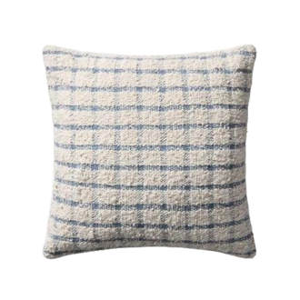Magnolia Home by Joanna Gaines X Loloi Coussin Magnolia Home - Ivoire/Bleu