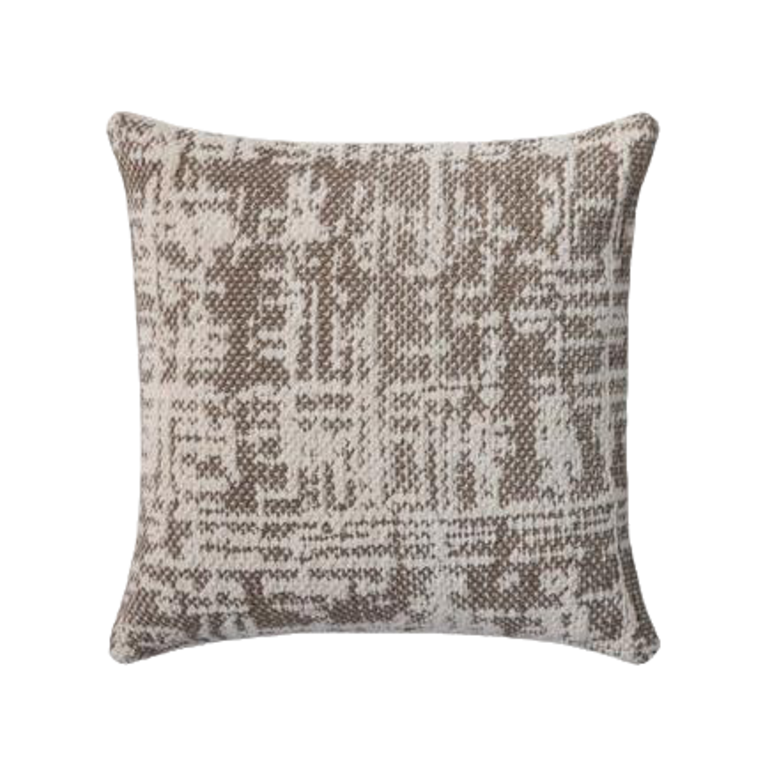 Loloi Rugs Dark Taupe / Ivory Pillow