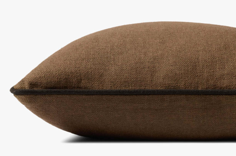 Loloi Rugs Brown / Black Pillow