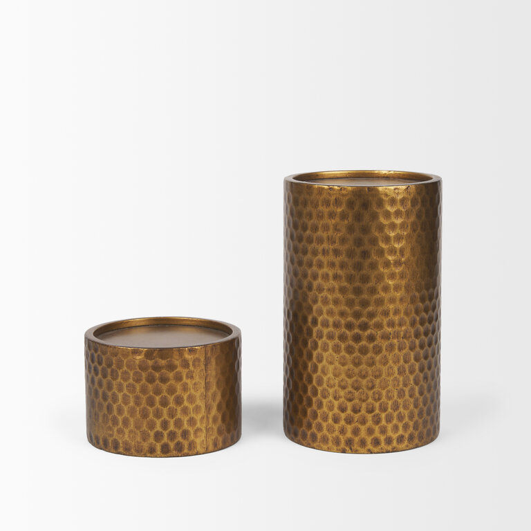 Gage Antiqued Gold Honeycomb