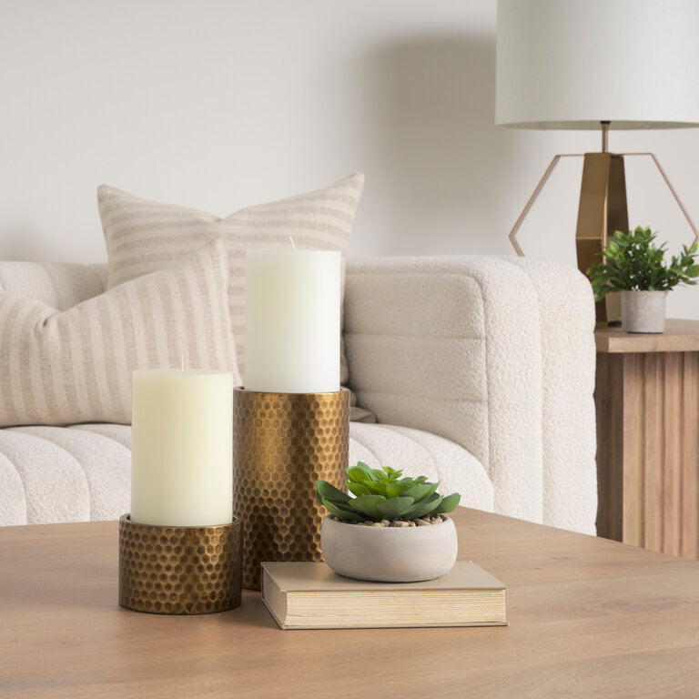 Gage Antiqued Gold Honeycomb