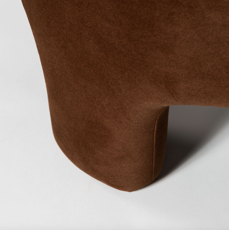 Ginger Ottoman - Velvet Chestnut
