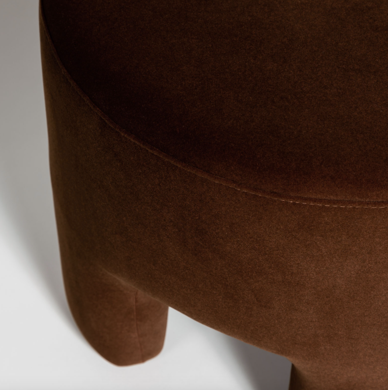 Ginger Ottoman - Velvet Chestnut